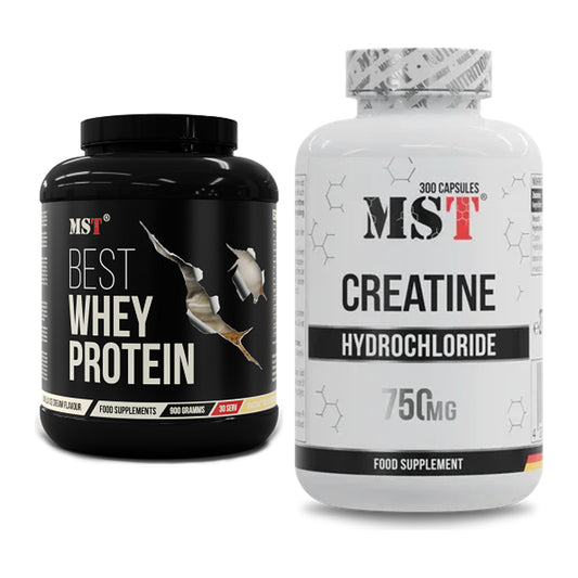 Muskelaufbau-Set: MST Best Whey Protein + MST Creatine HCL – alle enthaltenen Artikel
