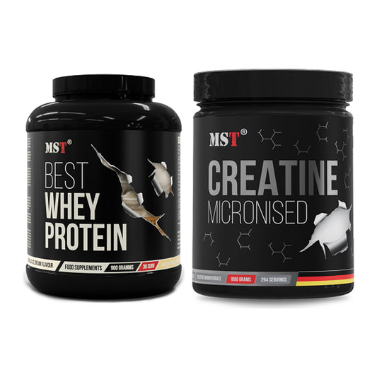 Muskelaufbau-Set: MST Best Whey Protein + MST Creatin Monohydrate – alle enthaltenen Artikel