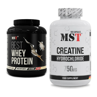 Muskelaufbau-Set: MST Best Whey Protein + MST Creatine HCL – alle enthaltenen Artikel