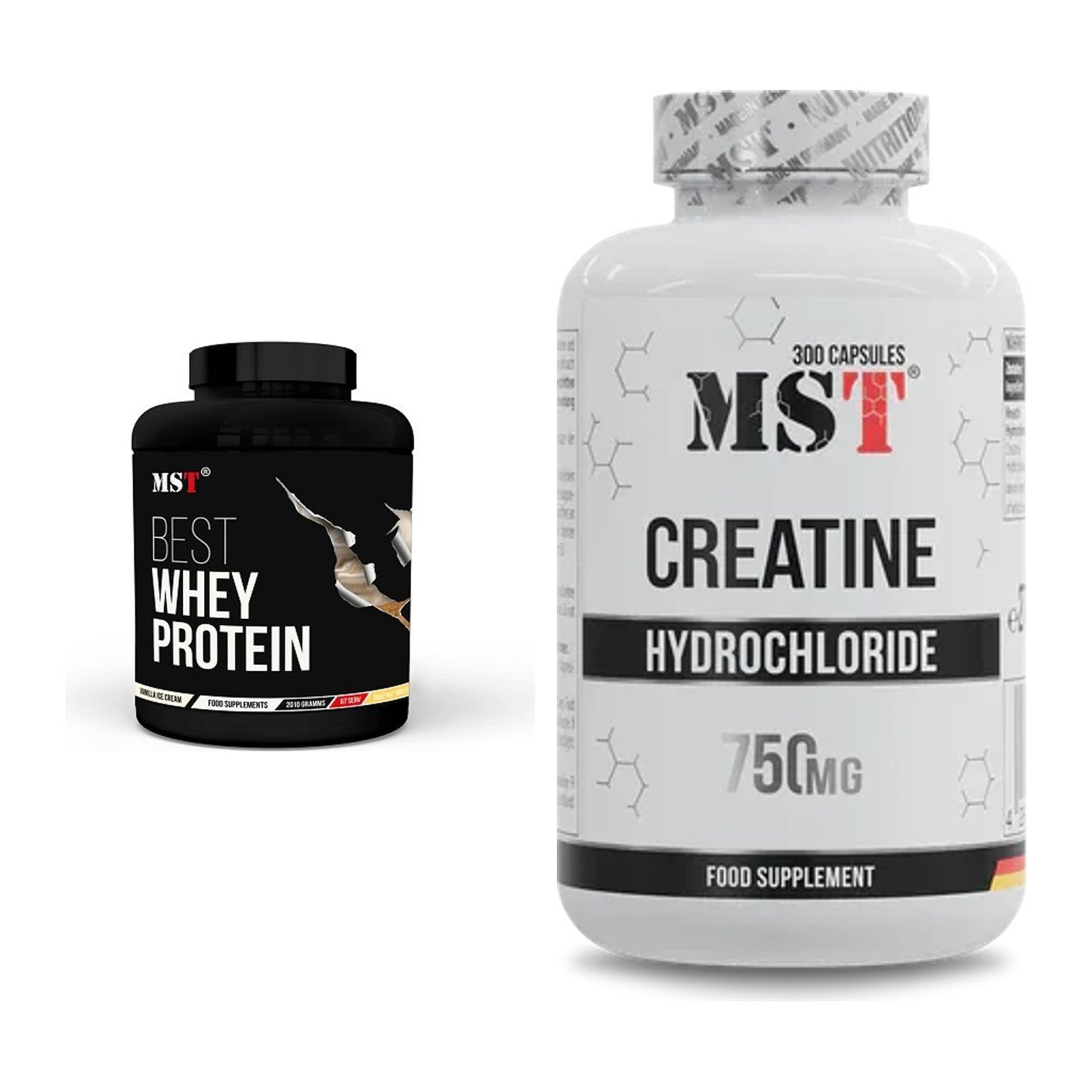 Muskelaufbau-Set: MST Best Whey Protein + MST Creatine HCL – alle enthaltenen Artikel