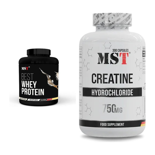 Muskelaufbau-Set: MST Best Whey Protein + MST Creatine HCL – alle enthaltenen Artikel