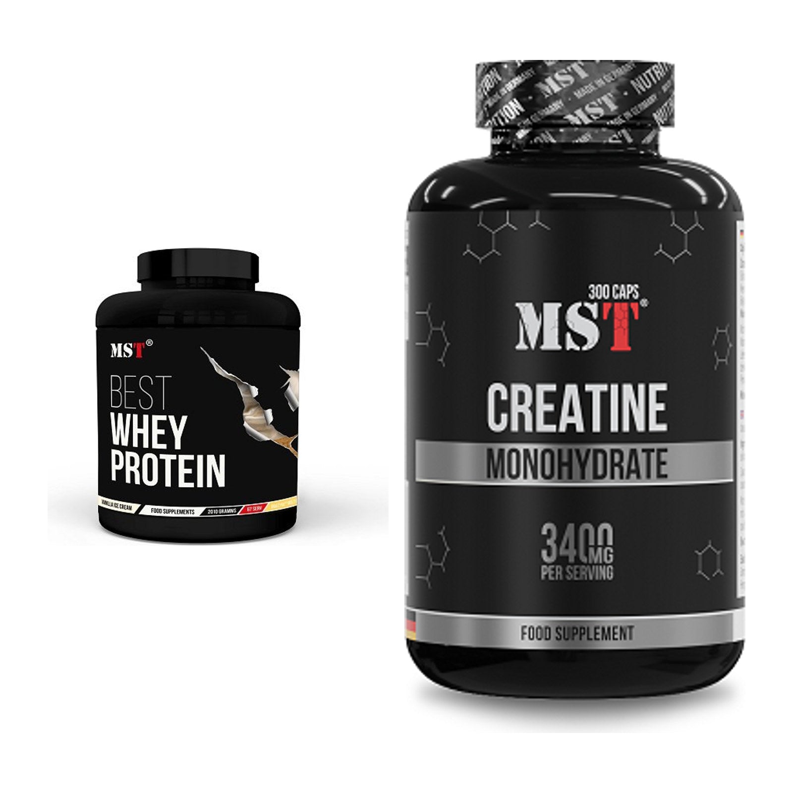 Muskelaufbau-Set: MST Best Whey Protein + MST Creatine Monohydrate – alle enthaltenen Artikel