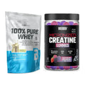Muskelaufbau-Set: BioTech 100% Pure Whey + Weider Micronized – alle enthaltenen Artikel