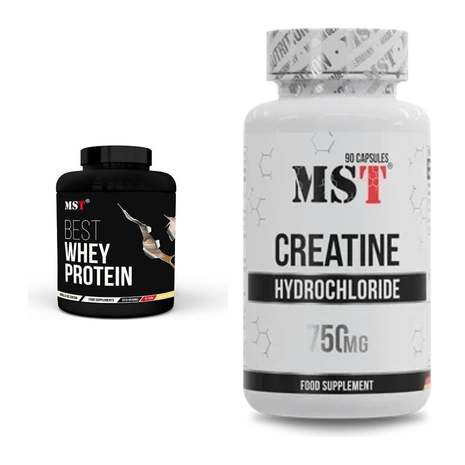 Muskelaufbau-Set: MST Best Whey Protein + MST Creatin HCL – alle enthaltenen Artikel