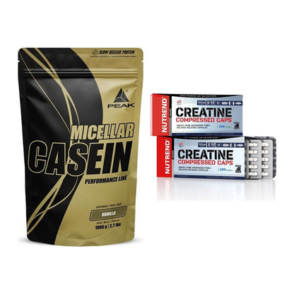 Muskelaufbau-Set: Peak Micellar Casein + Nutrend Creatine – alle enthaltenen Artikel