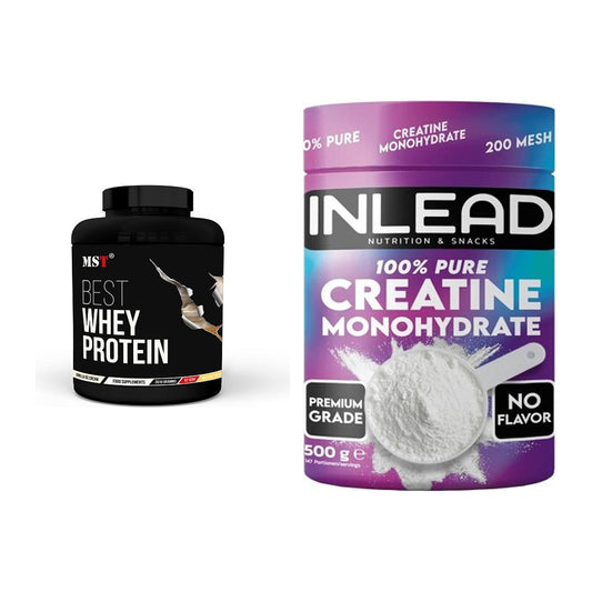 Muskelaufbau-Set: MST Best Whey Protein + INLEAD Creatine Monohydrate – alle enthaltenen Artikel
