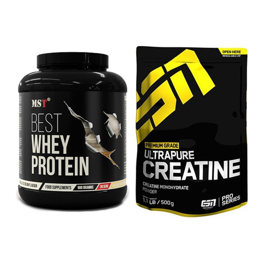 Muskelaufbau-Set: MST Best Whey Protein + ESN Ultrapure Creatine – alle enthaltenen Artikel