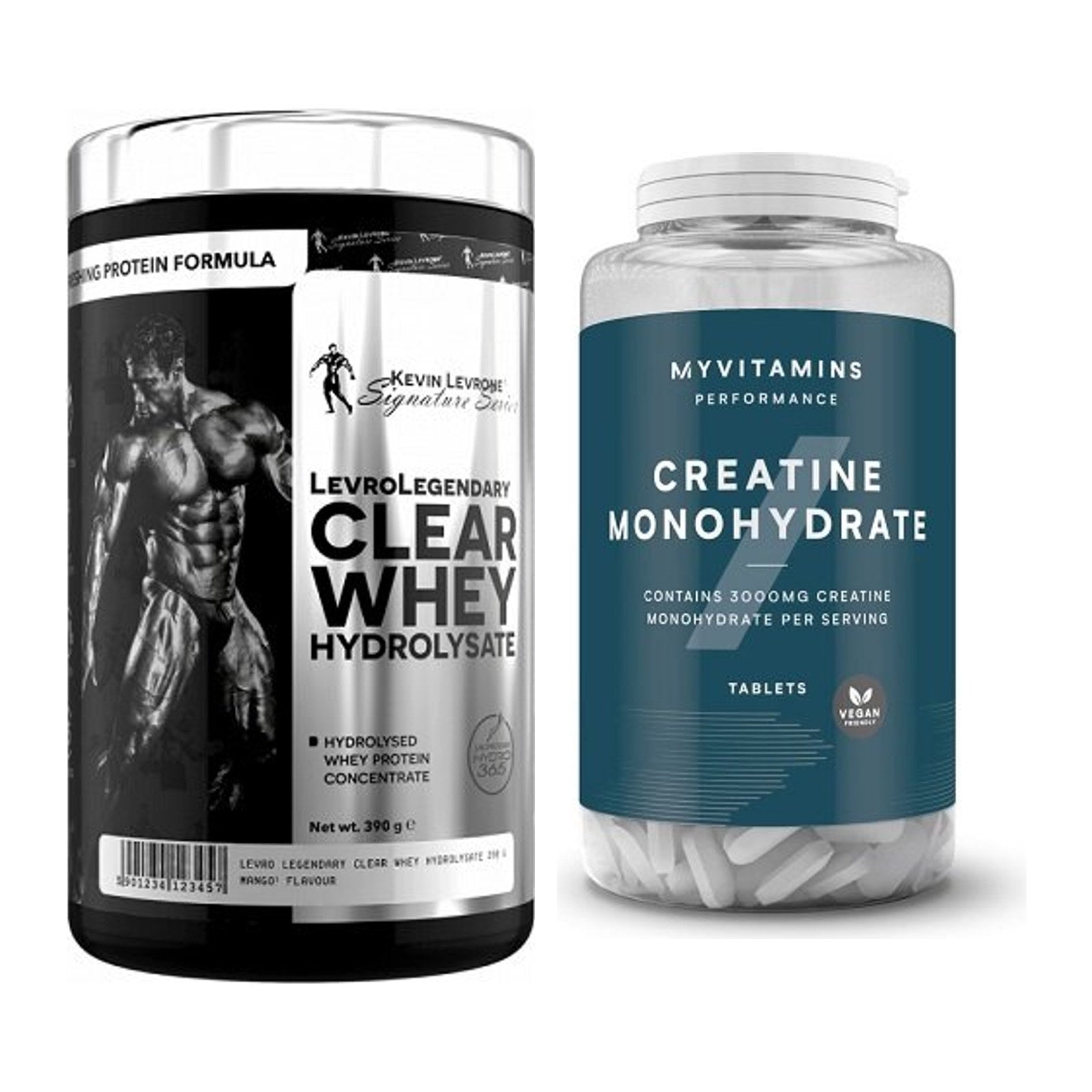 Muskelaufbau-Set: Kevin Levrone Clear Whey + MyProtein MyVitamins – alle enthaltenen Artikel