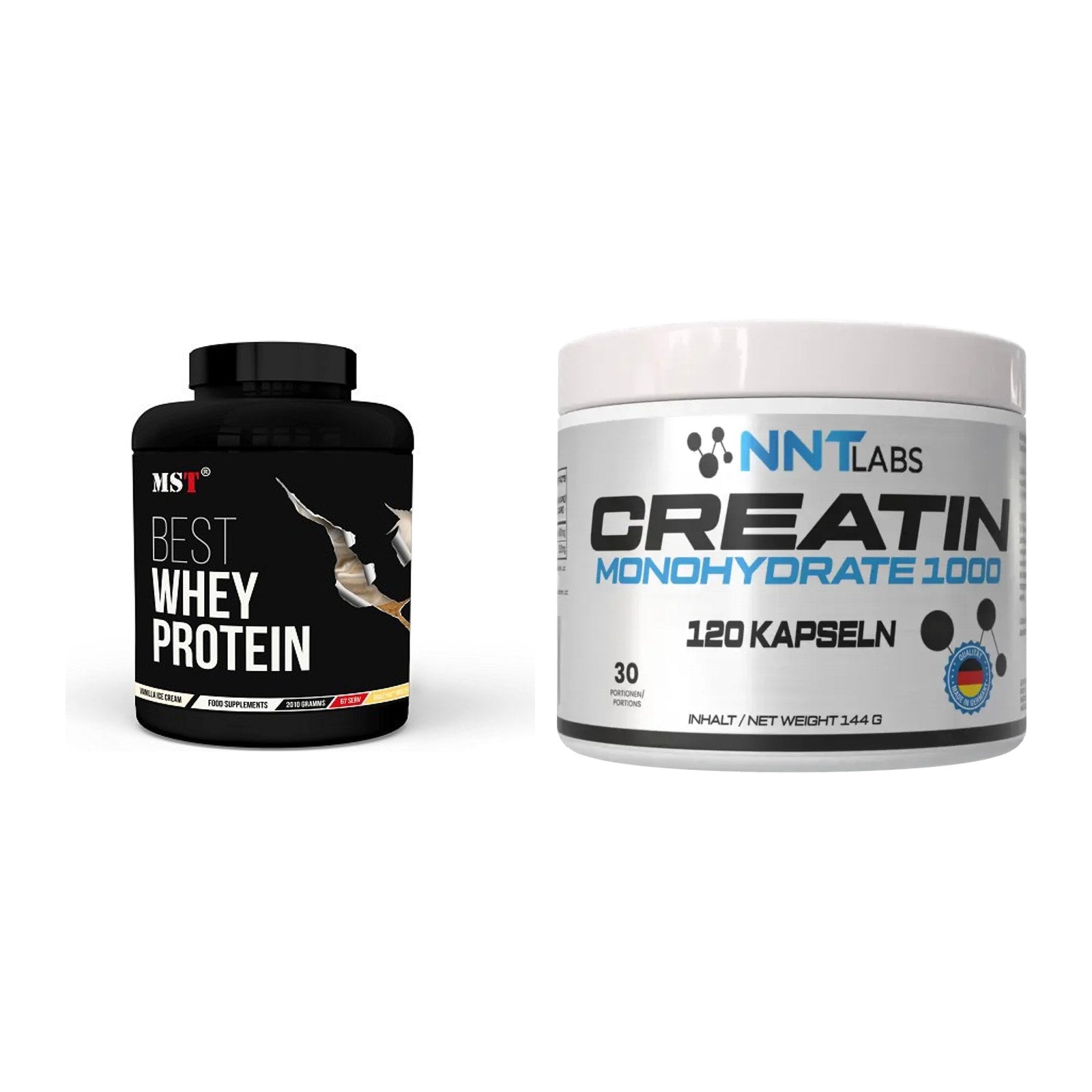 Muskelaufbau-Set: MST Best Whey Protein + NNT Creatin 1000 mg – alle enthaltenen Artikel