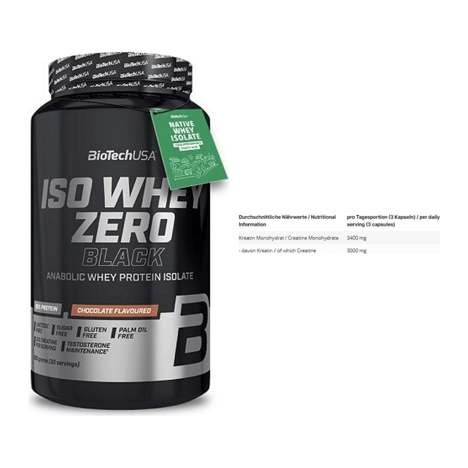 Muskelaufbau-Set: BioTech Iso Whey Zero + INLEAD Creatine – alle enthaltenen Artikel