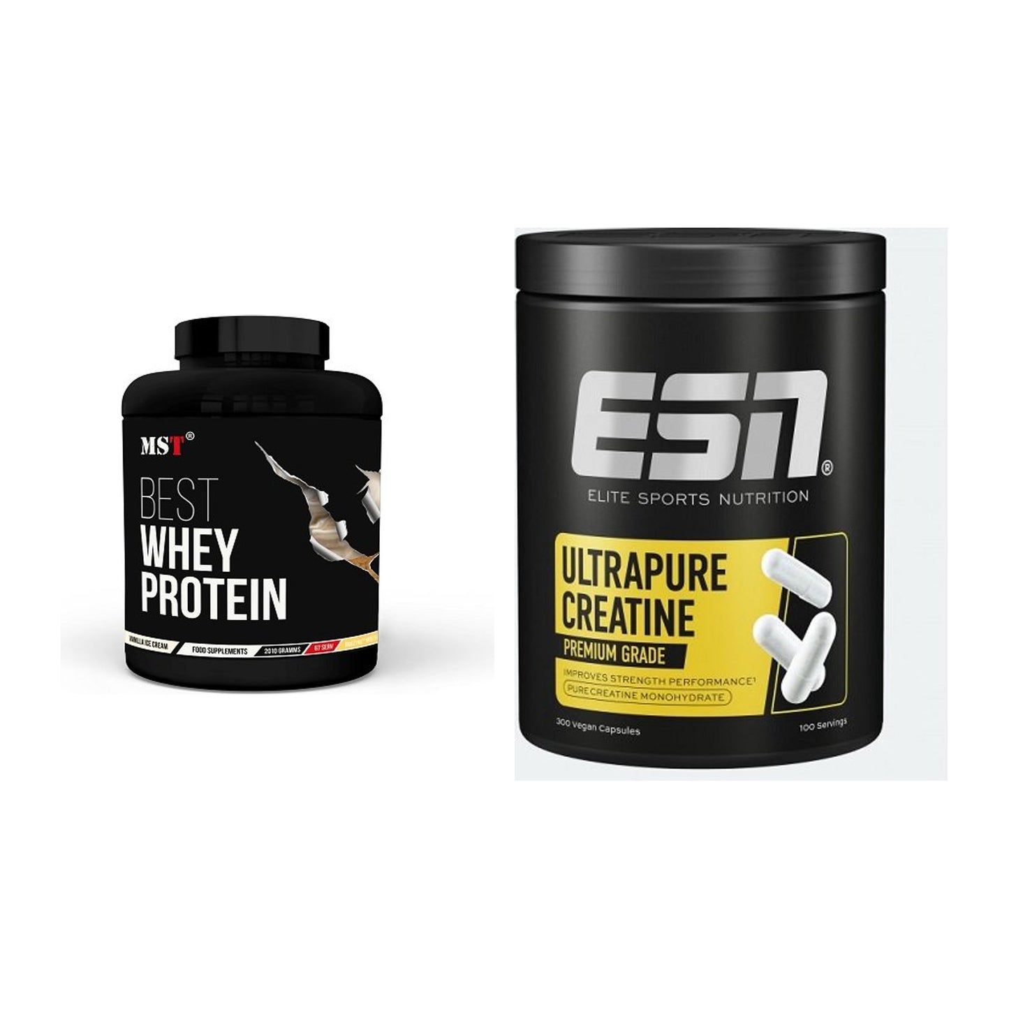 Muskelaufbau-Set: MST Best Whey Protein + ESN Ultrapure Creatine – alle enthaltenen Artikel