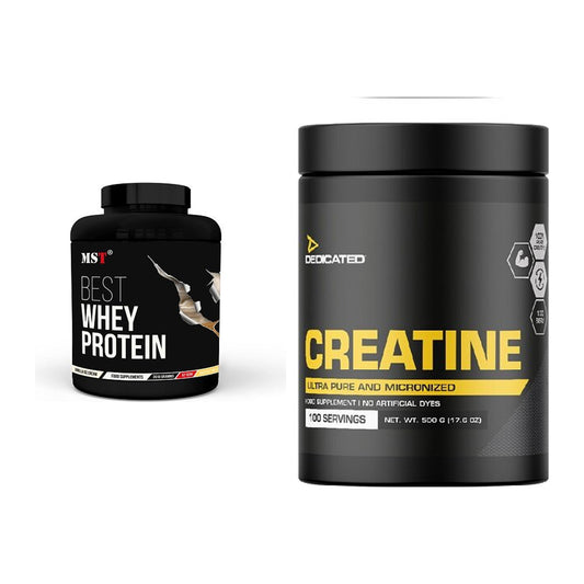 Muskelaufbau-Set: MST Best Whey Protein + Dedicated Creatine – alle enthaltenen Artikel