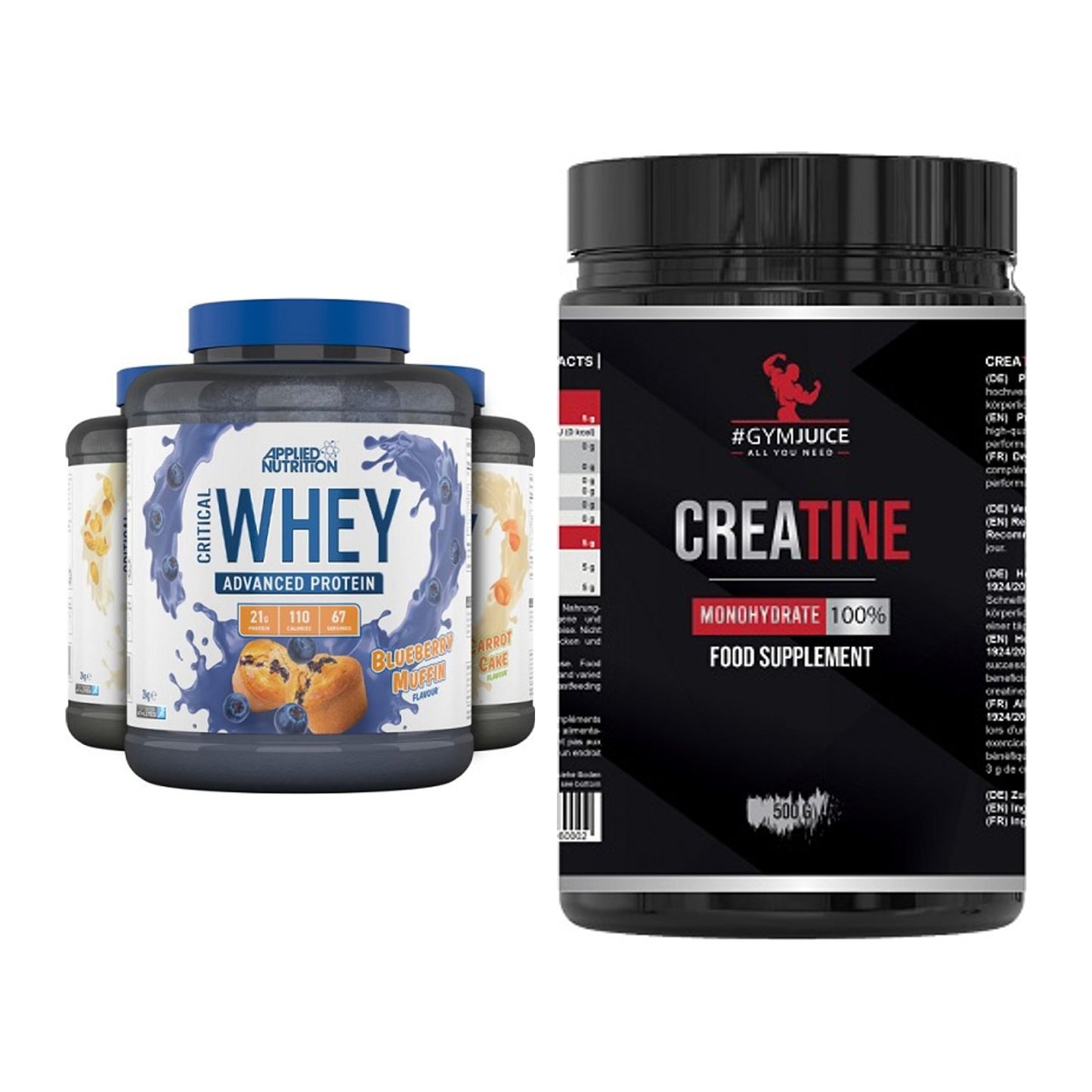 Muskelaufbau-Set: Applied Nutrition + #GYMJUICE Creatine – alle enthaltenen Artikel