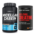 Muskelaufbau-Set: BioTech Micellar Casein + Body Attack 100% Pure – alle enthaltenen Artikel