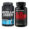 Muskelaufbau-Set: BioTech Micellar Casein + Body Attack 100% Pure – alle enthaltenen Artikel