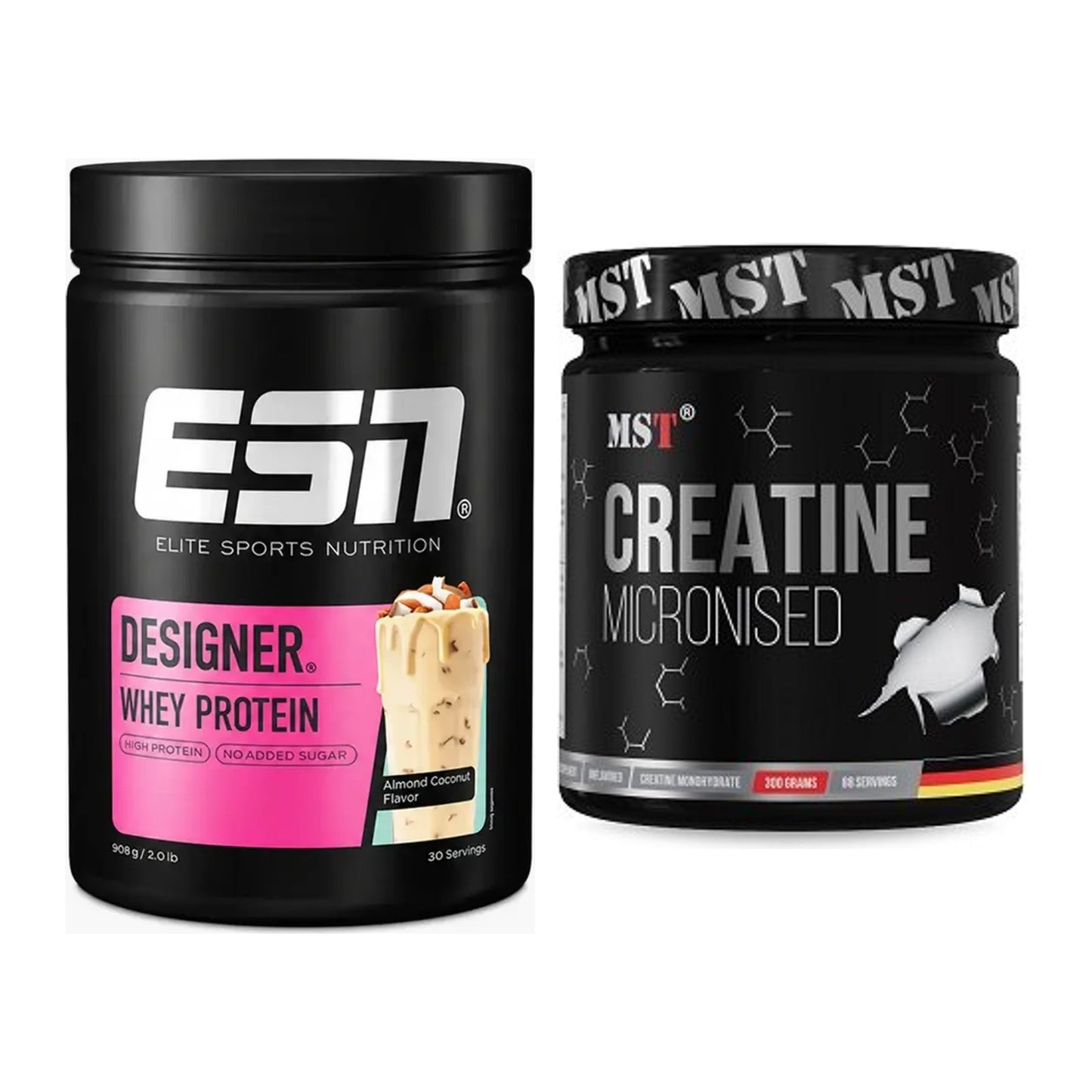 Muskelaufbau-Set: ESN Designer Whey + MST Creatin Monohydrate – alle enthaltenen Artikel