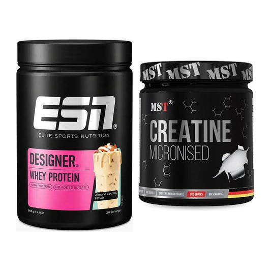 Muskelaufbau-Set: ESN Designer Whey + MST Creatin Monohydrate – alle enthaltenen Artikel