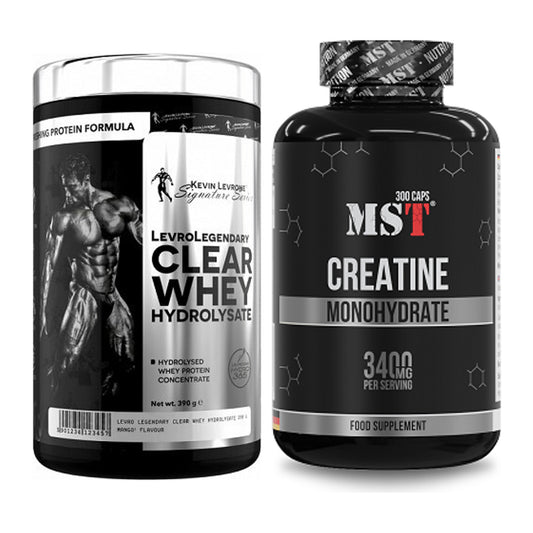 Muskelaufbau-Set: Kevin Levrone Clear Whey + MST Creatine Monohydrate – alle enthaltenen Artikel