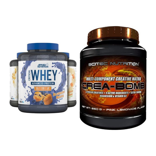 Muskelaufbau-Set: Applied Nutrition + Scitec Crea-Bomb 660g – alle enthaltenen Artikel