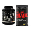 Muskelaufbau-Set: MST Best Whey Protein + Body Attack 100% Pure – alle enthaltenen Artikel