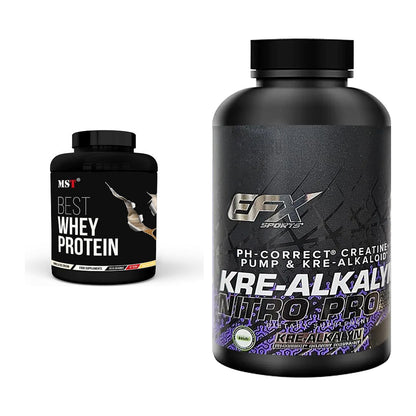 Muskelaufbau-Set: MST Best Whey Protein + EFX Kre-Alkalyn PRO 120 – alle enthaltenen Artikel