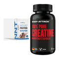 Muskelaufbau-Set: NNT Whey 450g (Erdbeer) + Body Attack 100% Pure – alle enthaltenen Artikel