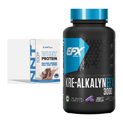 Muskelaufbau-Set: NNT Whey + EFX Kre-Alkalyn 3000 – alle enthaltenen Artikel