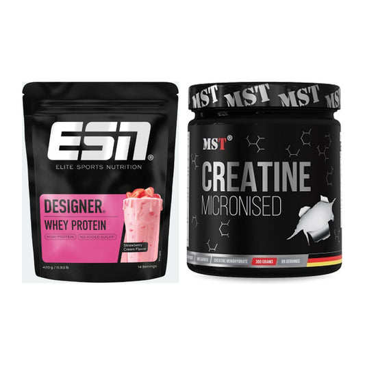 Muskelaufbau-Set: ESN Designer Whey + MST Creatin Monohydrate – alle enthaltenen Artikel
