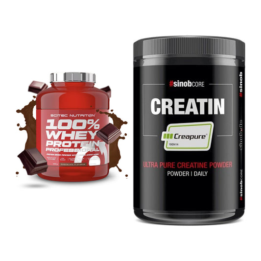 Muskelaufbau-Set: Scitec 100% Whey + Sinob Creatin CREAPURE – alle enthaltenen Artikel