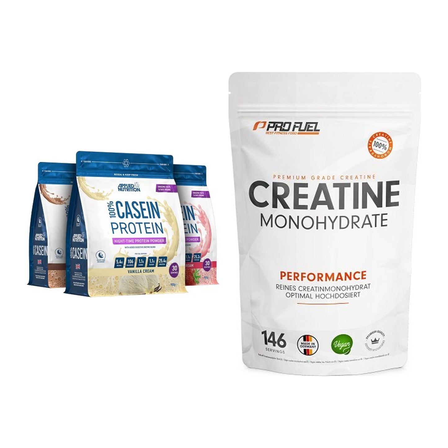 Muskelaufbau-Set: Applied Nutrition 100% + ProFuel Creatine – alle enthaltenen Artikel