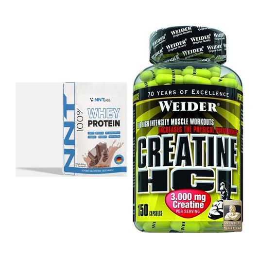 Muskelaufbau-Set: NNT Whey + Weider Creatin HCL – alle enthaltenen Artikel