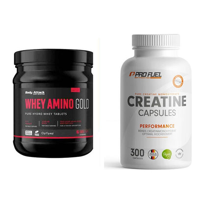 Muskelaufbau-Set: Body Attack Whey Amino + ProFuel Creatine – alle enthaltenen Artikel