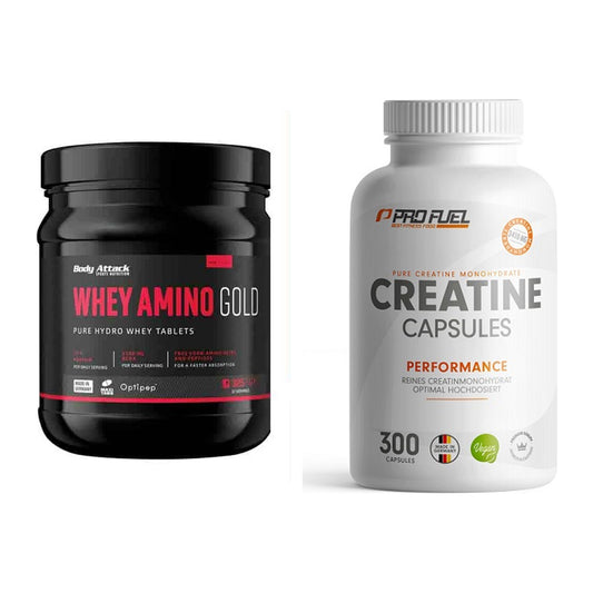 Muskelaufbau-Set: Body Attack Whey Amino + ProFuel Creatine – alle enthaltenen Artikel