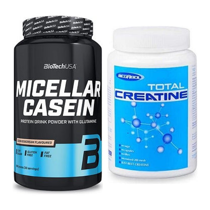 Muskelaufbau-Set: BioTech Micellar Casein + Megabol Total Creatine – alle enthaltenen Artikel