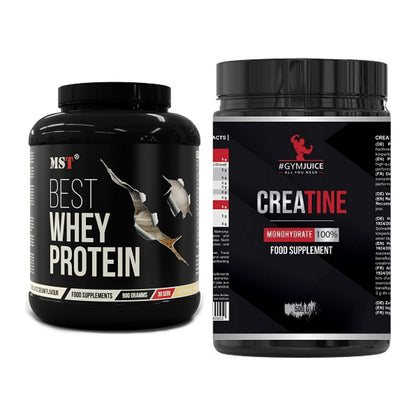 Muskelaufbau-Set: MST Best Whey Protein + #GYMJUICE Creatine – alle enthaltenen Artikel