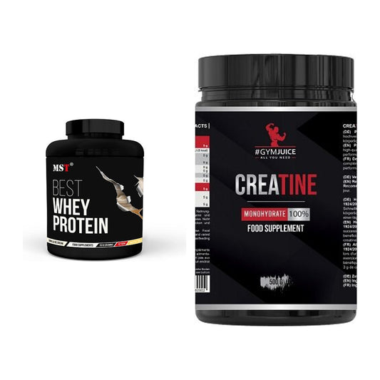 Muskelaufbau-Set: MST Best Whey Protein + #GYMJUICE Creatine – alle enthaltenen Artikel