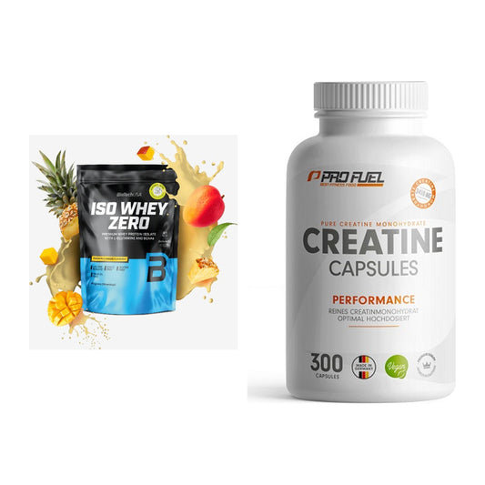 Muskelaufbau-Set: BioTech Iso Whey Zero + ProFuel Creatine Monohydrate – alle enthaltenen Artikel