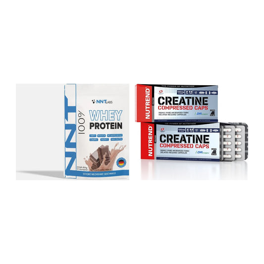 Muskelaufbau-Set: NNT Whey + Nutrend Creatine Compressed Caps – alle enthaltenen Artikel