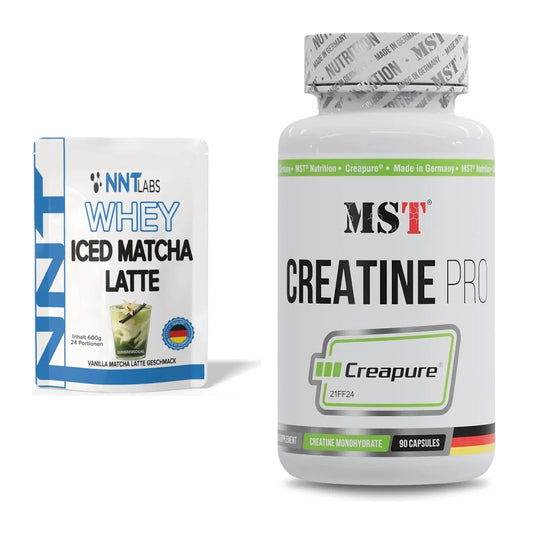 Muskelaufbau-Set: NNT Whey ICED MATCHA + MST Creatine Pro – alle enthaltenen Artikel