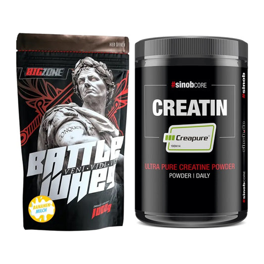Muskelaufbau-Set: Big Zone Battle Whey + Sinob Creatin CREAPURE – alle enthaltenen Artikel