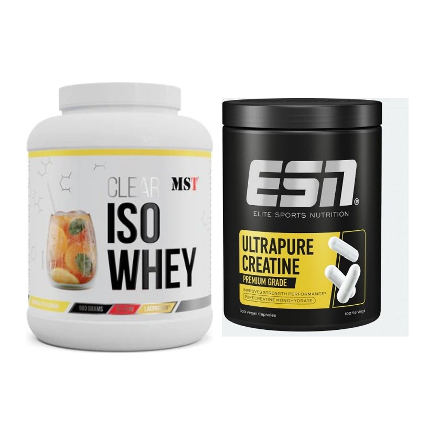 Muskelaufbau-Set: MST Iso Clear 900g + ESN Ultrapure Creatine – alle enthaltenen Artikel