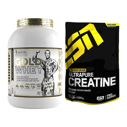 Muskelaufbau-Set: Kevin Levrone Gold Whey + ESN Ultrapure Creatine – alle enthaltenen Artikel