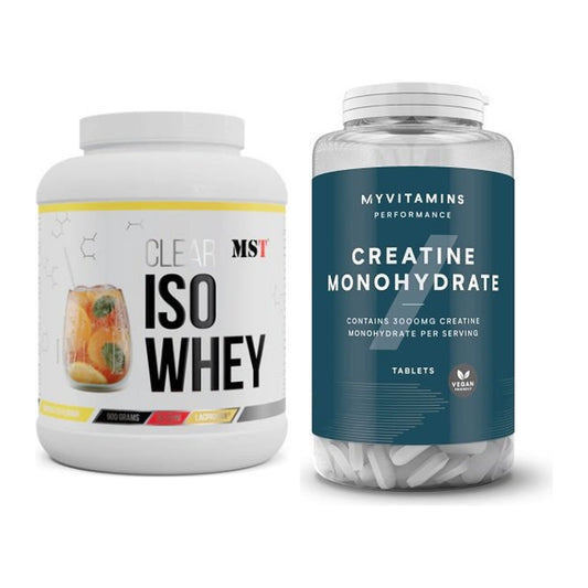 Muskelaufbau-Set: MST Iso Clear 900g + MyProtein MyVitamins – alle enthaltenen Artikel