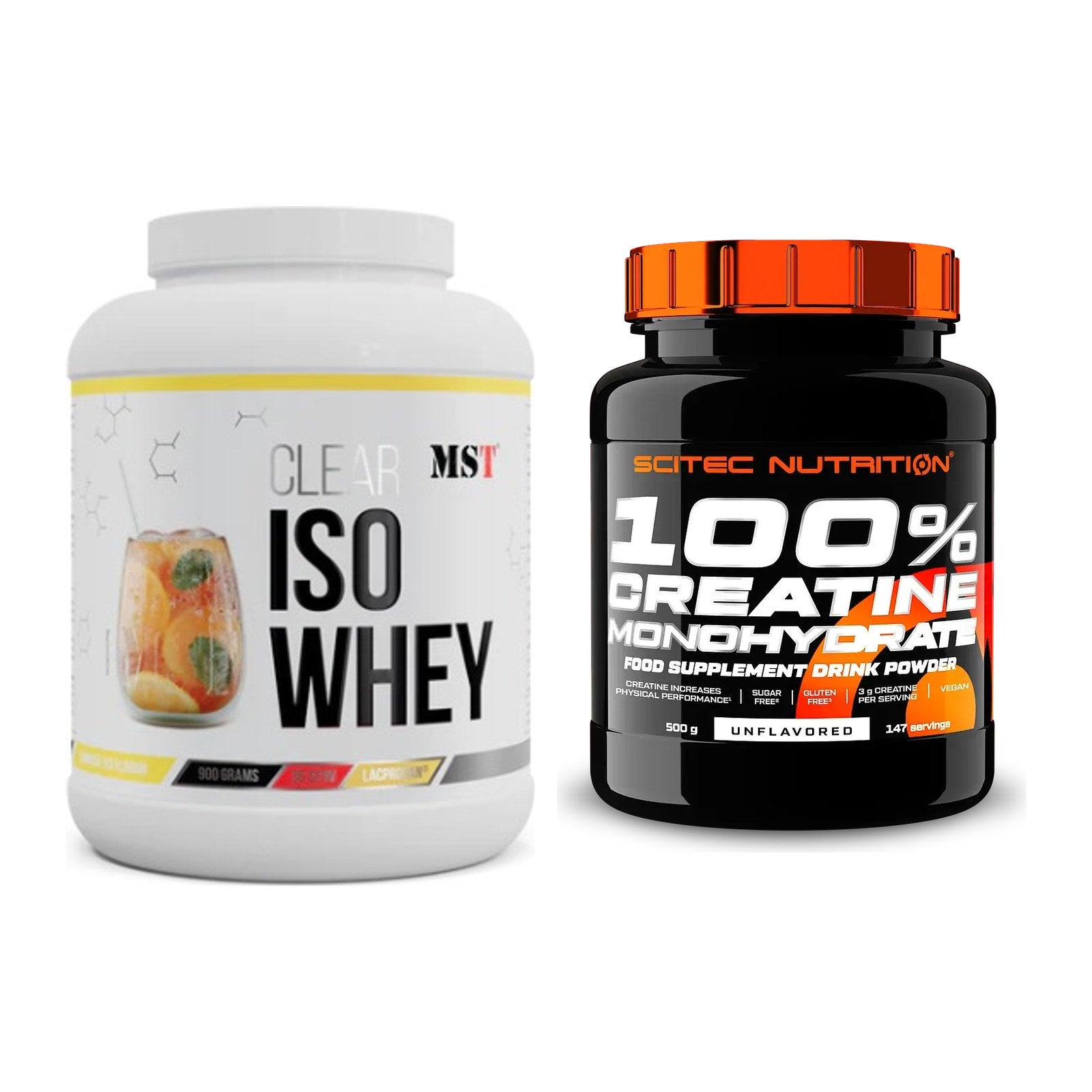 Muskelaufbau-Set: MST Iso Clear + Scitec Creatine Monohydrate – alle enthaltenen Artikel