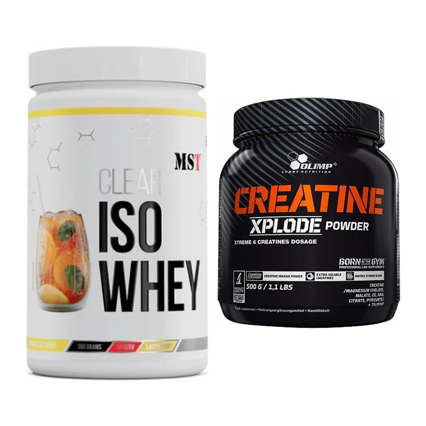 Muskelaufbau-Set: MST Iso Clear + Olimp Creatine Xplode 500g Pulver – alle enthaltenen Artikel