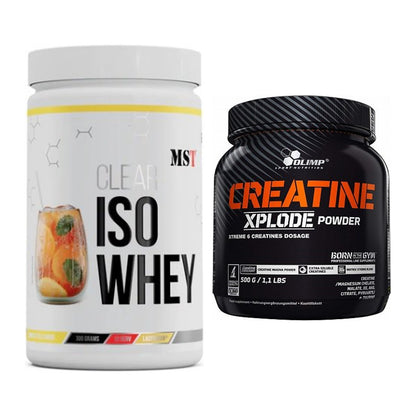 Muskelaufbau-Set: MST Iso Clear + Olimp Creatine Xplode 500g Pulver – alle enthaltenen Artikel