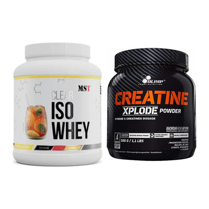 Muskelaufbau-Set: MST Iso Clear + Olimp Creatine Xplode 500g Pulver – alle enthaltenen Artikel