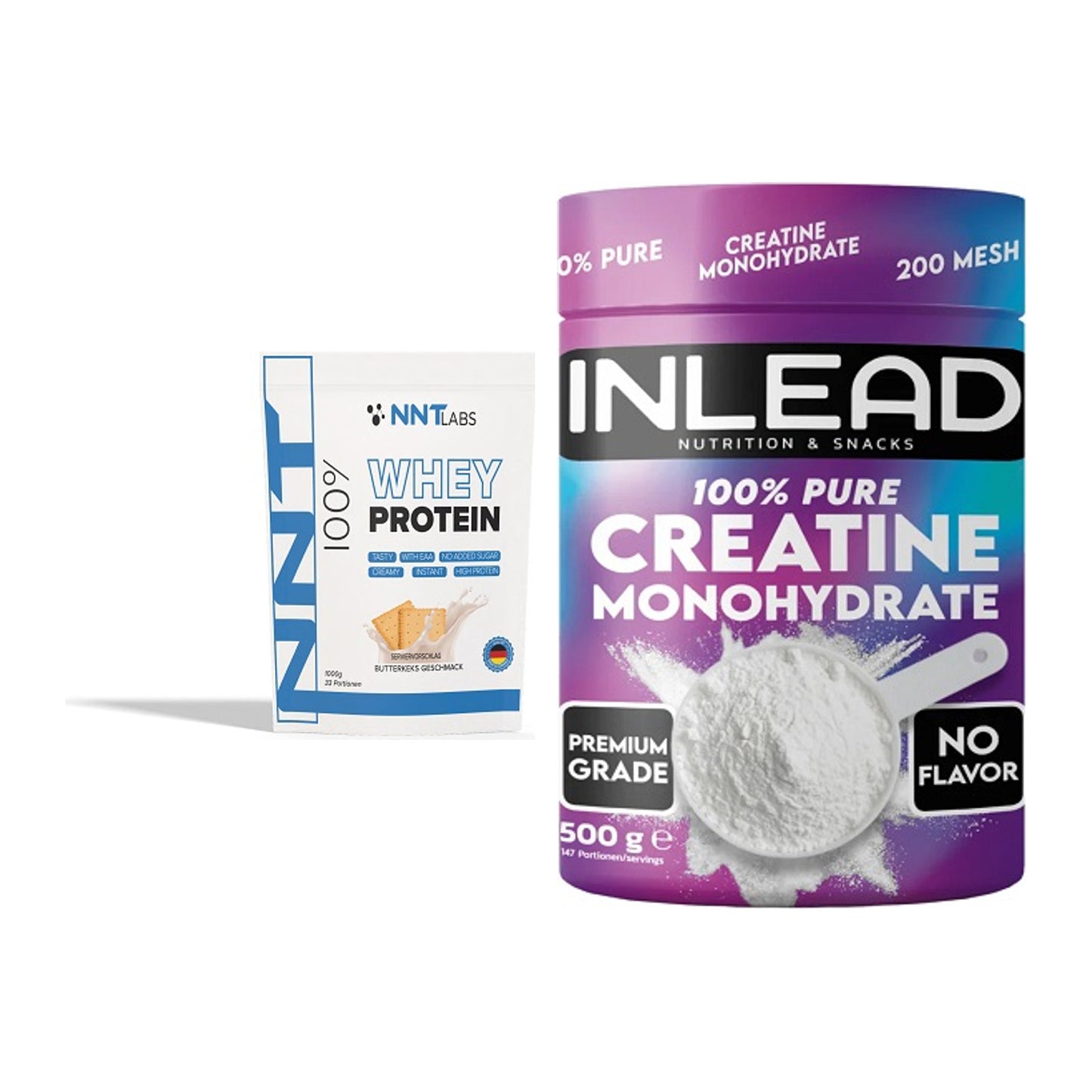 Muskelaufbau-Set: NNT Whey + INLEAD Creatine Monohydrate – alle enthaltenen Artikel