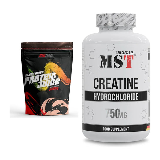 Muskelaufbau-Set: Big Zone Clear Whey Protein Juice + MST Creatine HCL – alle enthaltenen Artikel