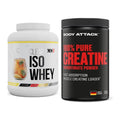 Комплект за изграждане на мускули: MST Iso Clear 900g + Body Attack 100% Pure - всички включени артикули